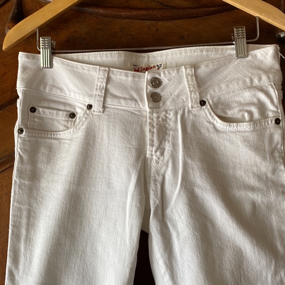 Red Engine White Crop/Capri jeans Size 29 - Picture 2 of 10